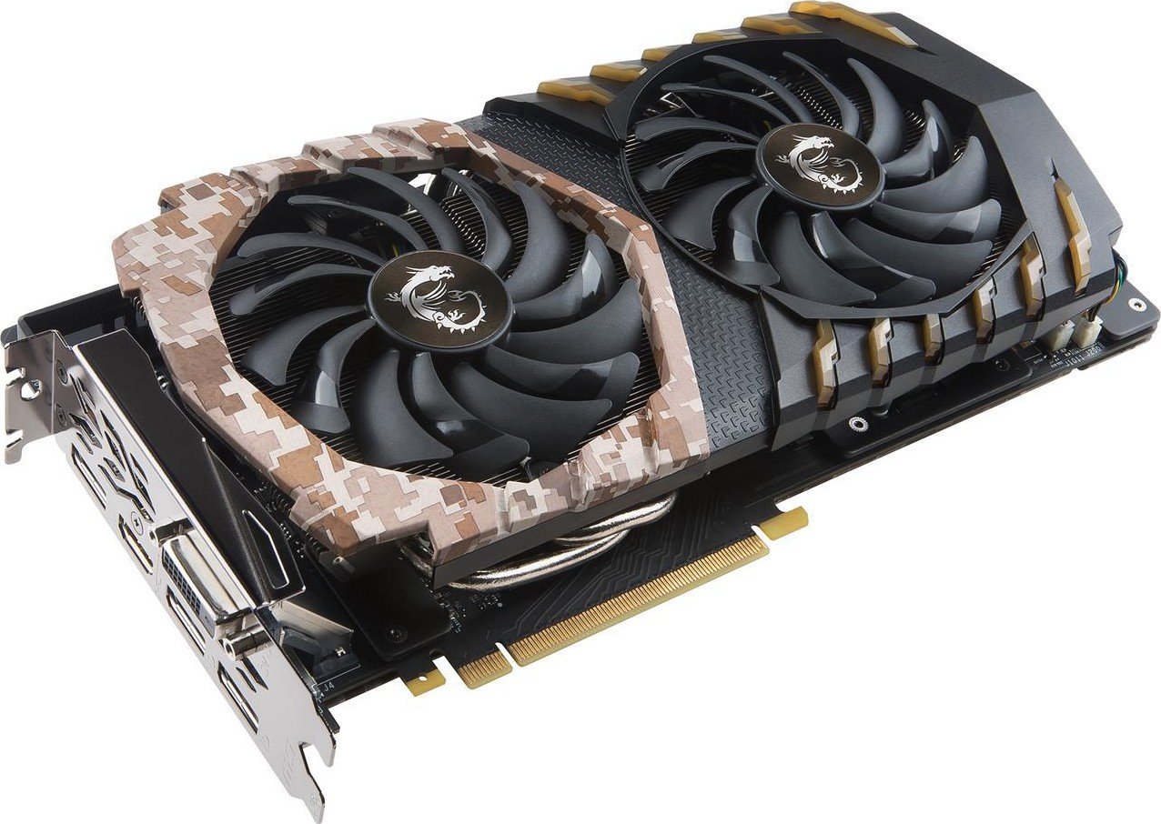 Видеокарта MSI PCI-E GeForce GTX1060 6GB DDR5 (GTX 1060 CAMO SQUAD 6G ...