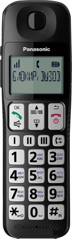 Радиотелефон DECT Panasonic KX-TGE110UCB Black купить | ELMIR - цена ...