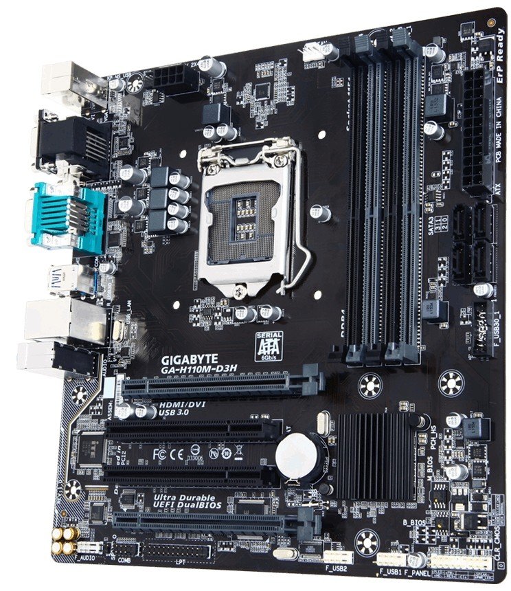 Материнская плата GigaByte GA-H110M-D3H s-1151 H110 купить | Elmir ...