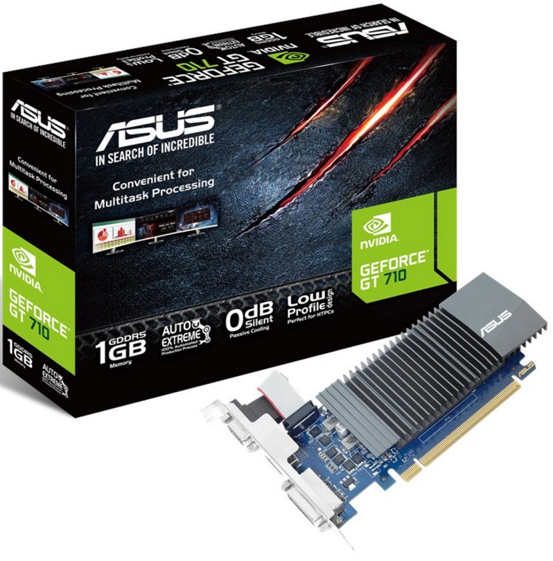 Видеокарта Asus PCI-E GeForce GT710 1GB DDR5 (GT710-SL-1GD5-BRK ...